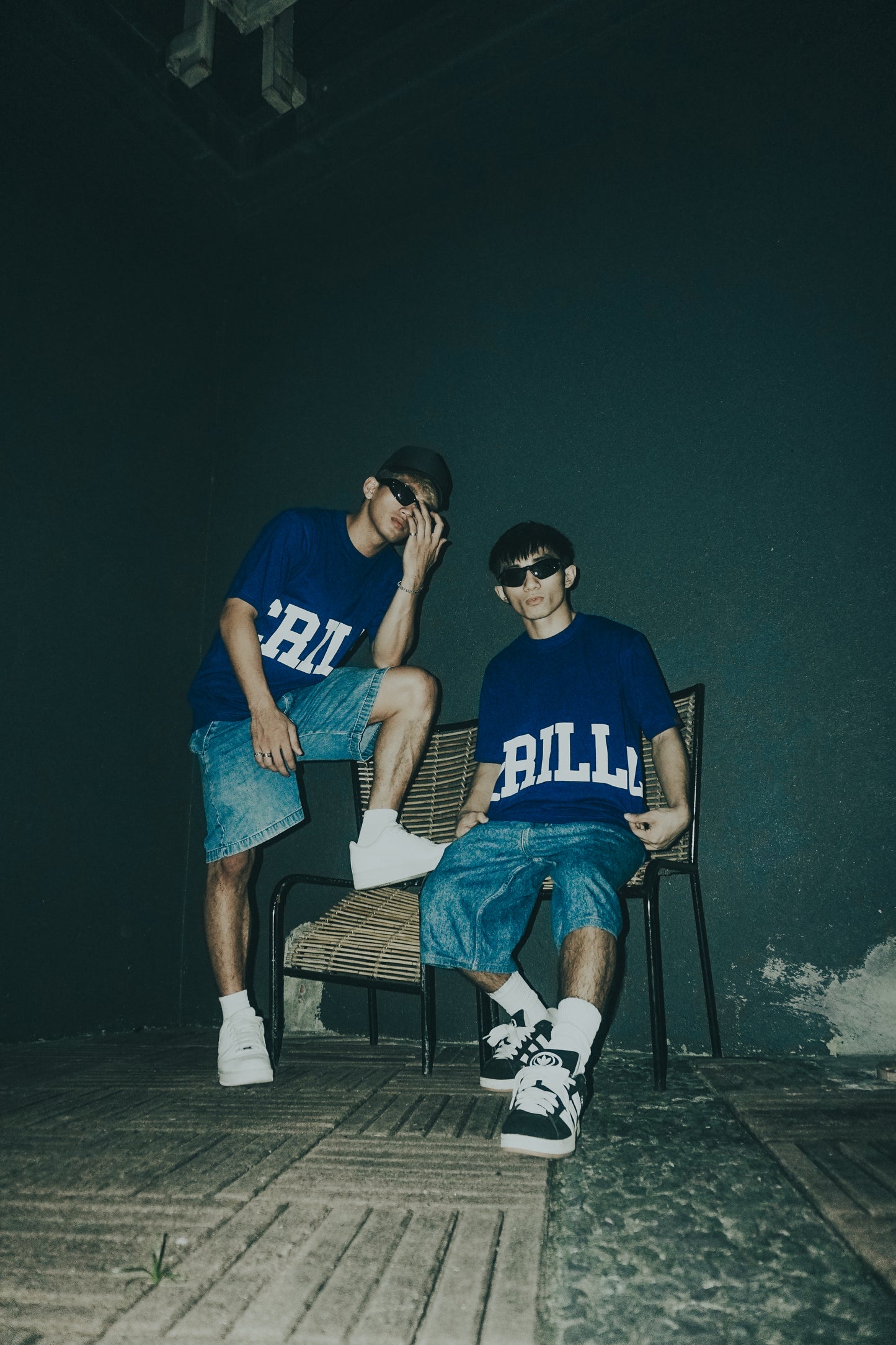 BIG CRLLZ Graphic Tees in Royal Blue
