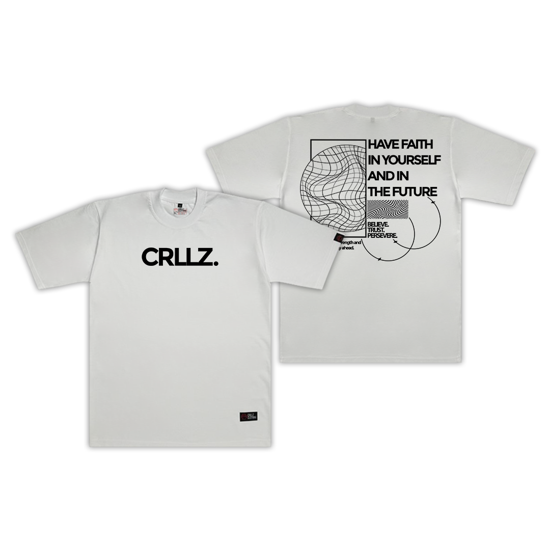 CRLLZ "Believe" Graphic Tees in White